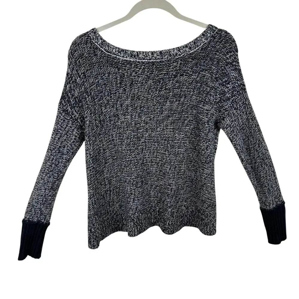 American‎ Eagle Black White Long Sleeve Cotton Wool Sweater Dark Feminine Edgy S